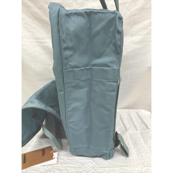 Fjallraven Kanken Backpack 23510. Sky Blue. Inside, Front And Side Pockets. - Picture 4 of 7